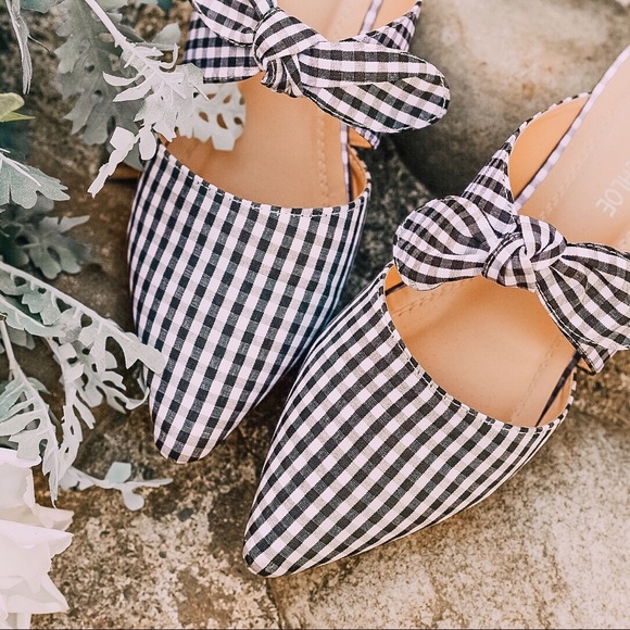 SALE✨ FIONA Gingham Black and White Mules - Picture 7 of 7